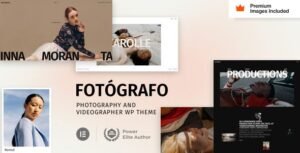 Fotógrafo – Photography Videographer WordPress Theme