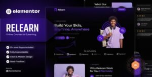 Relearn – Online Courses & E-Learning Elementor Template Kit