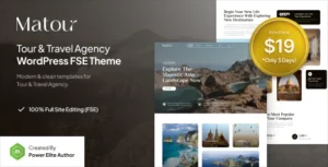 Matour – Tour & Travel Agency FSE WordPress Theme Download