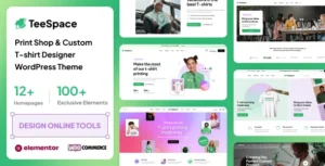 TeeSpace – Print Shop & Custom T-shirt Designer WordPress theme