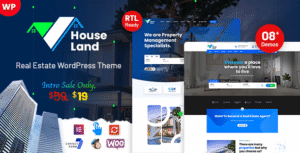 Houseland – Real Estate Elementor WordPress Theme