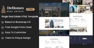 Dehomes – Single Real Estate WordPress Theme