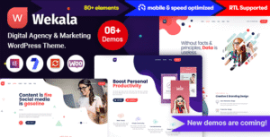 Wekala – Digital Agency & Marketing Wordpress Theme