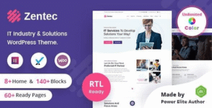 Zentec – IT Solutions Company WordPress Theme