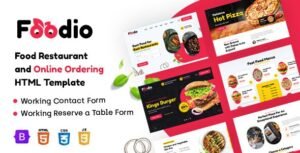 Foodio – Fast Food Restaurant WordPress Theme Download