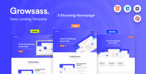 Growsass – Software Landing Page WordPress Theme