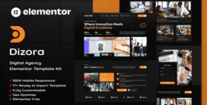 Dizora – Digital Agency Elementor Template Kit
