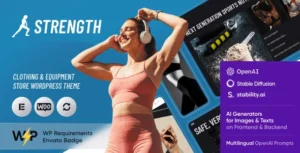 Strength – Sportswear Store & Equipment Shop WordPress Theme