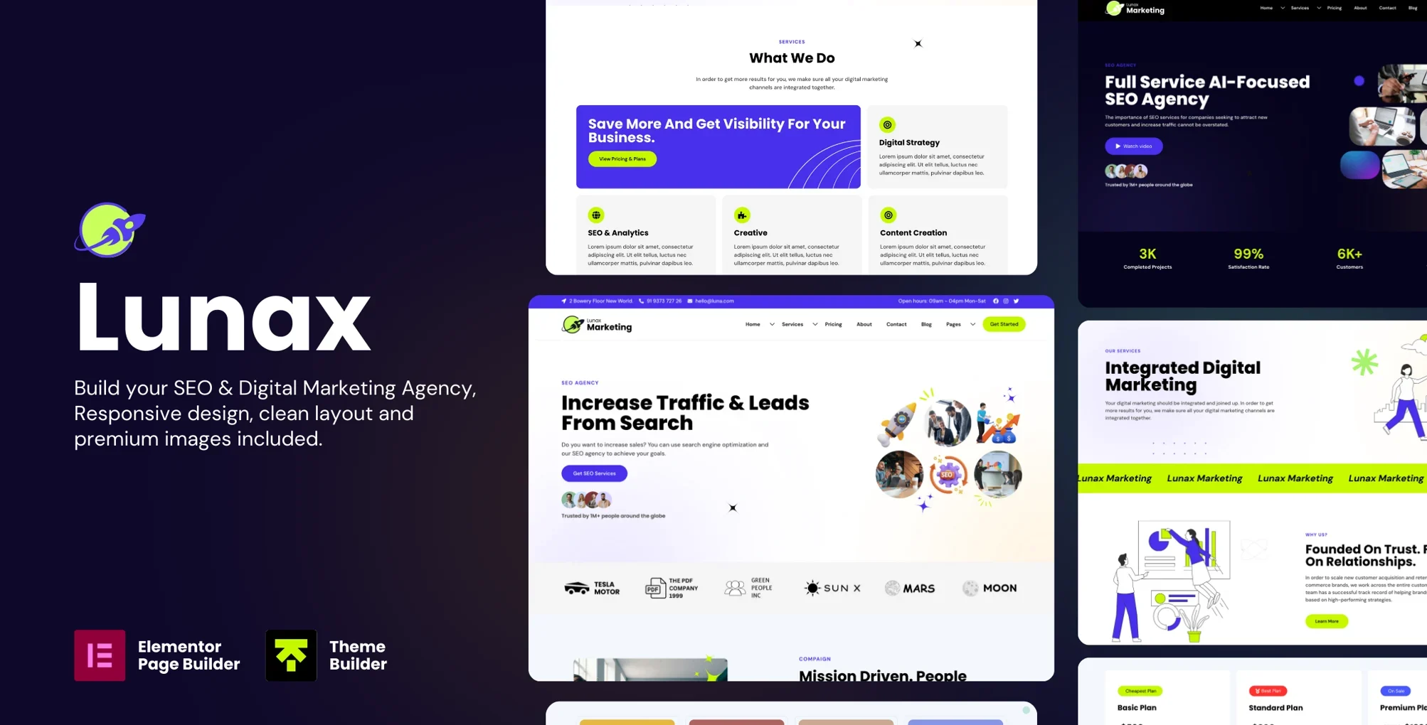 Lunax – Digital Marketing Agency WordPress Theme Download