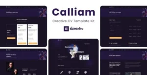 Calliam – Creative CV Elementor Template Kit