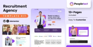 Peopletact – Recruitment Agency Elementor Template Kit