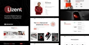 Lizent – Creative Digital Agency Elementor Template Kit