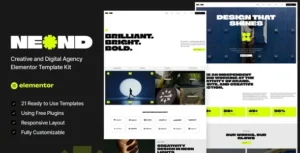 Neond – Creative & Digital Agency Elementor Template Kit