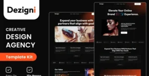 Dezigni – Creative Design Agency & Portfolio Elementor Template Kit