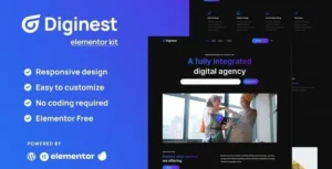 Diginest – Digital Agency Services Elementor Template Kit