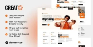 Creat – Creative Agency & Portfolio Elementor Template Kit