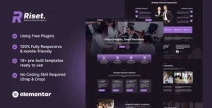 Riset – Research Services & Agency Elementor Template Kit