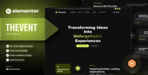 Thevent – Event Agency Elementor Template Kit