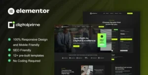 DigitalPrime – Digital Agency Elementor Template Kit